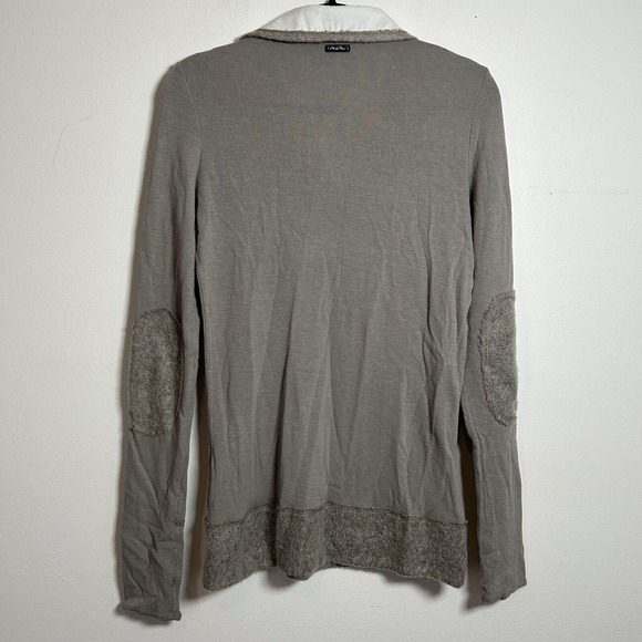 Brebis Noir Italy Collared Virgin Wool Long Sleeve Sweater Gray Womens Size 46 L - Picture 7 of 10